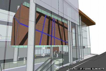 An architectural rendering of Pierre Blanchettes work planned for the new JMSB Building. 